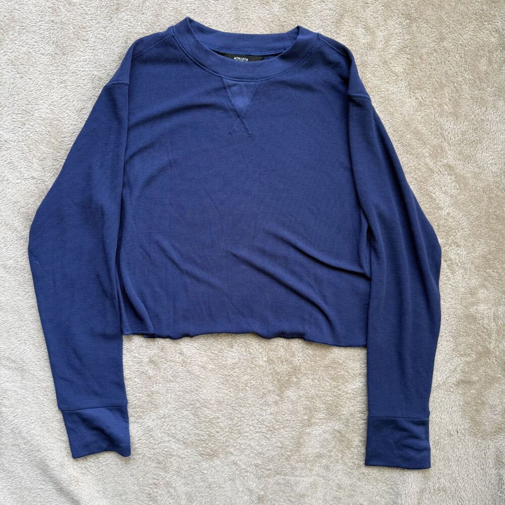 Athleta Girl Girls Long Sleeve Active Shirt Size 8 Blue Gently Used